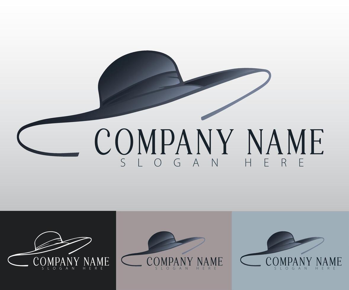 The flat design approach gives the hat logo a clean and contemporary look, making it versatile for various applications. vector