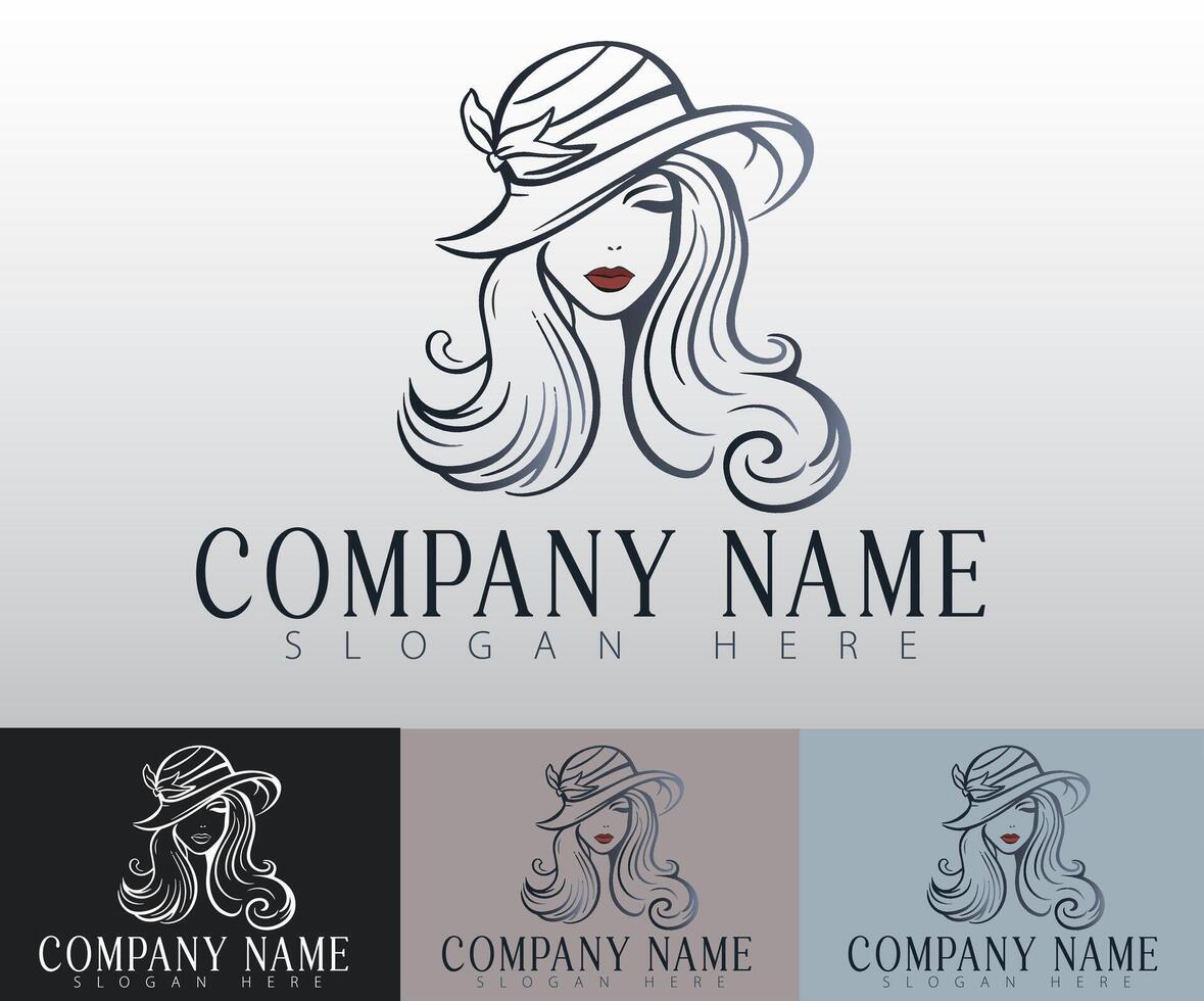The logo uses delicate lines and natural shapes, symbolizing grace and beauty. vector
