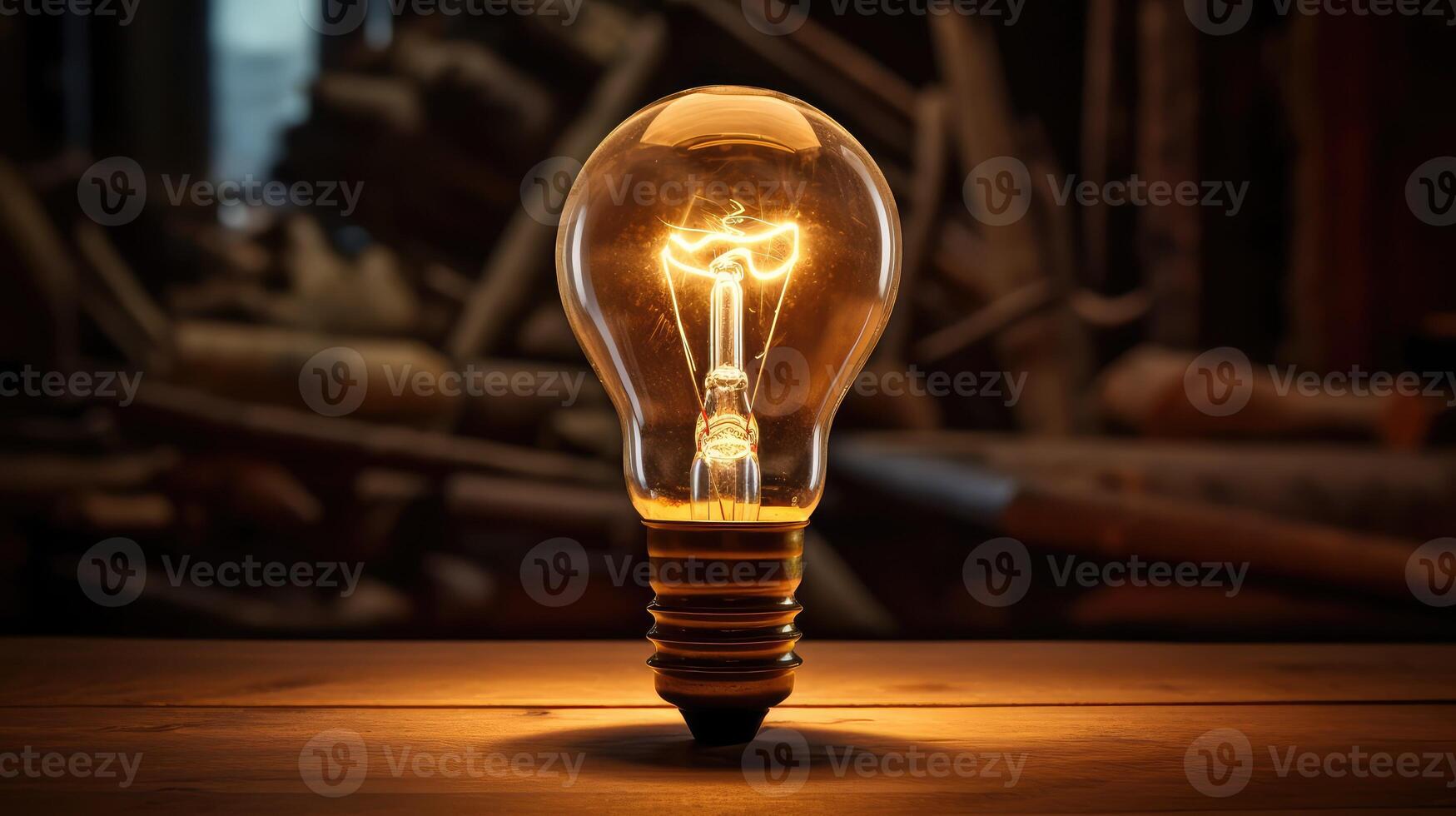warmth candle in light bulb photo