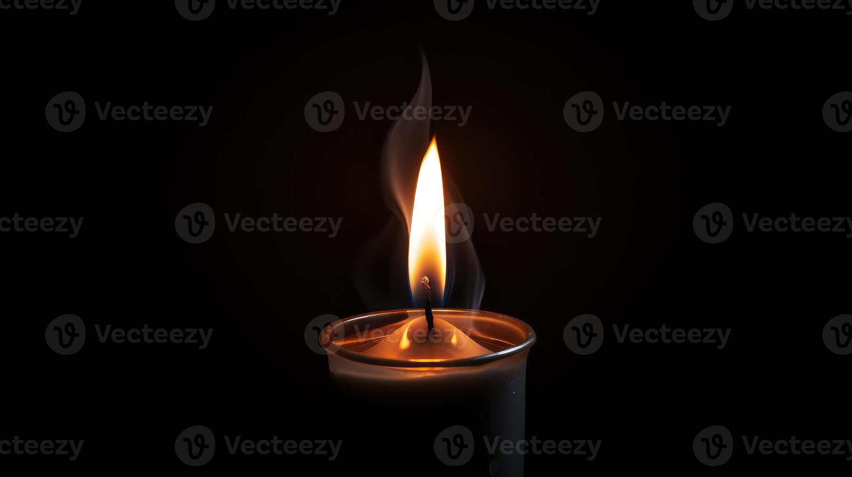 warmth light on black background photo