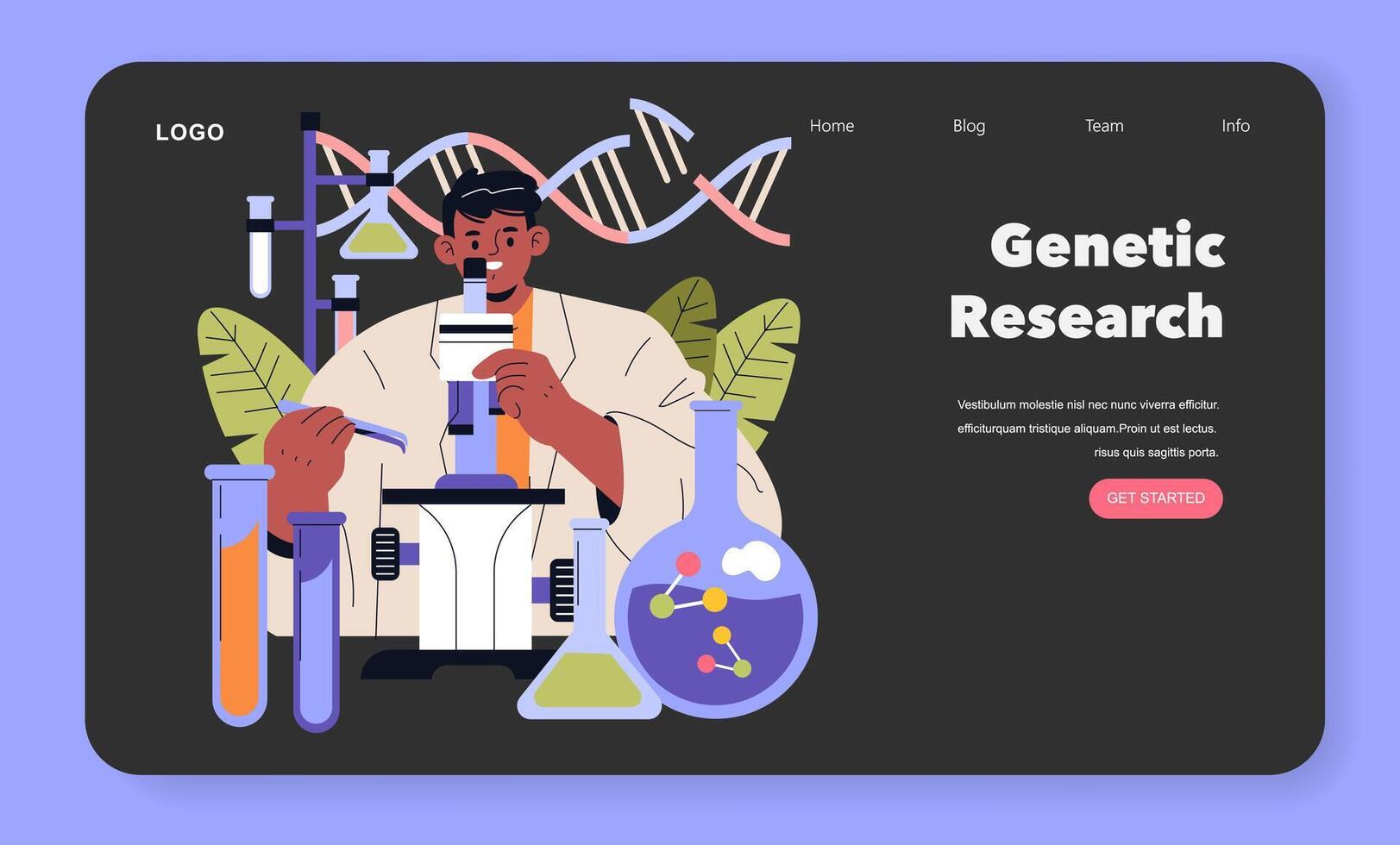 Biohacking. Flat Illustration vector