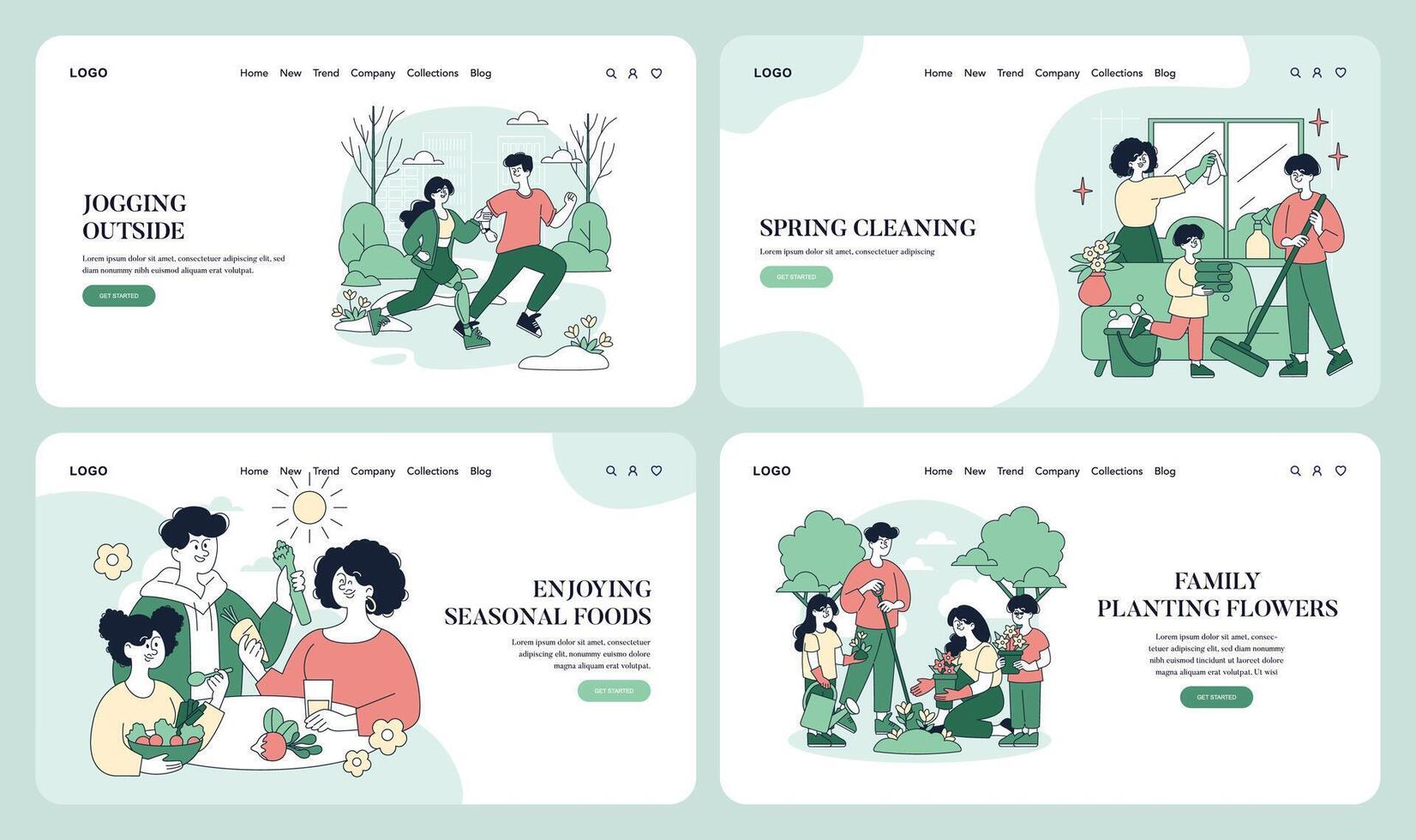 Early Spring. Flat Illustration vector
