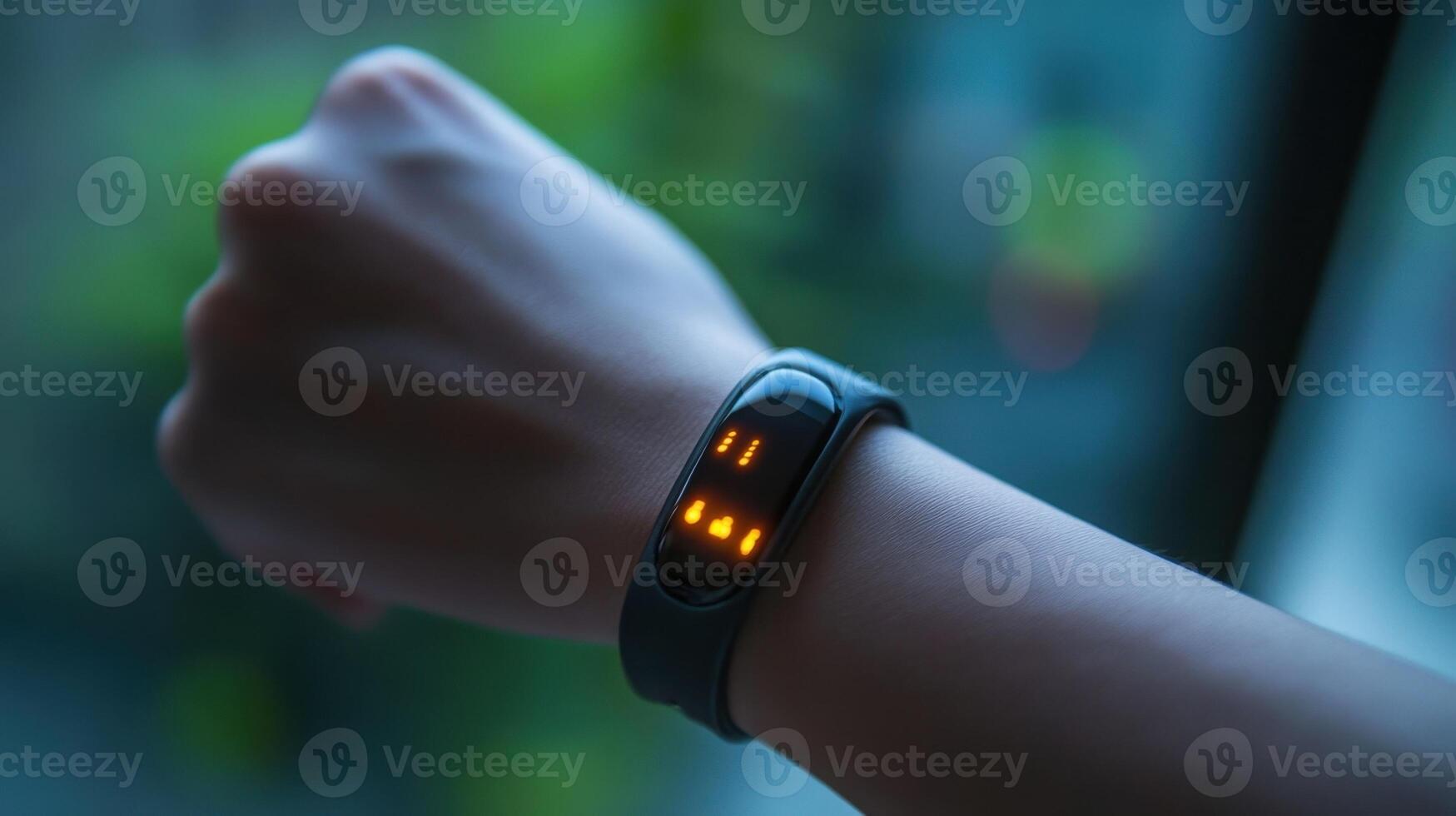 Monitoring health with a smart fitness tracker photo