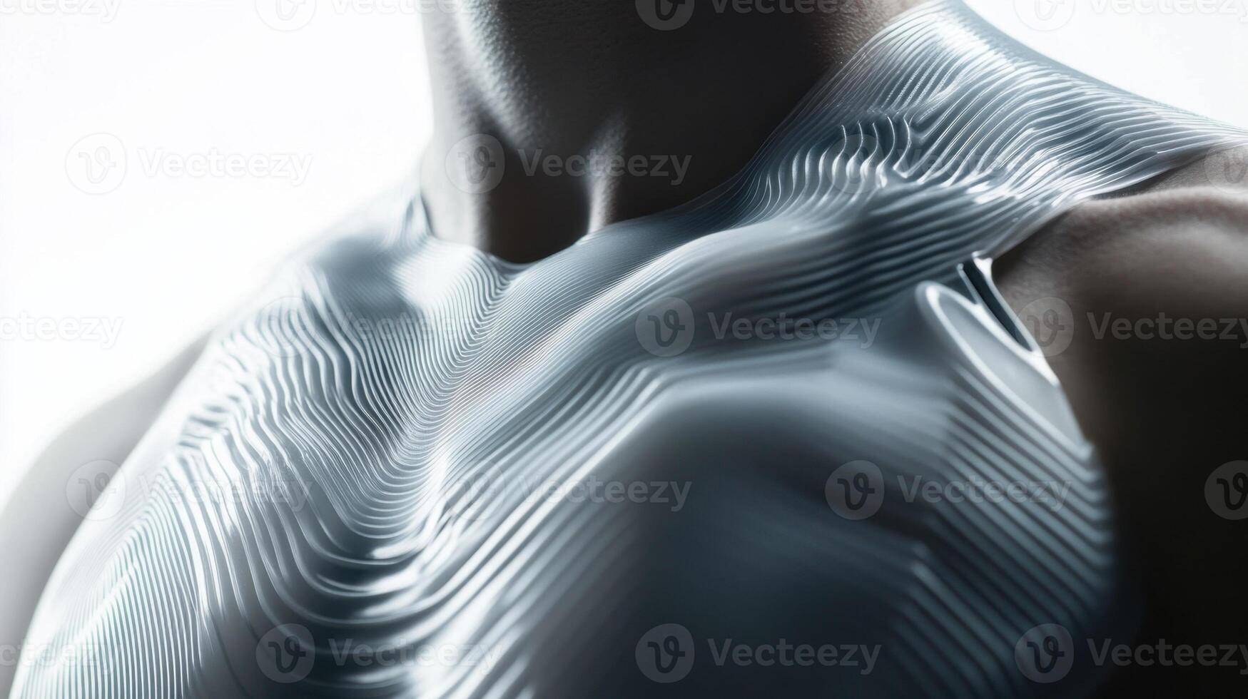Futuristic technology concept with metallic surface design photo