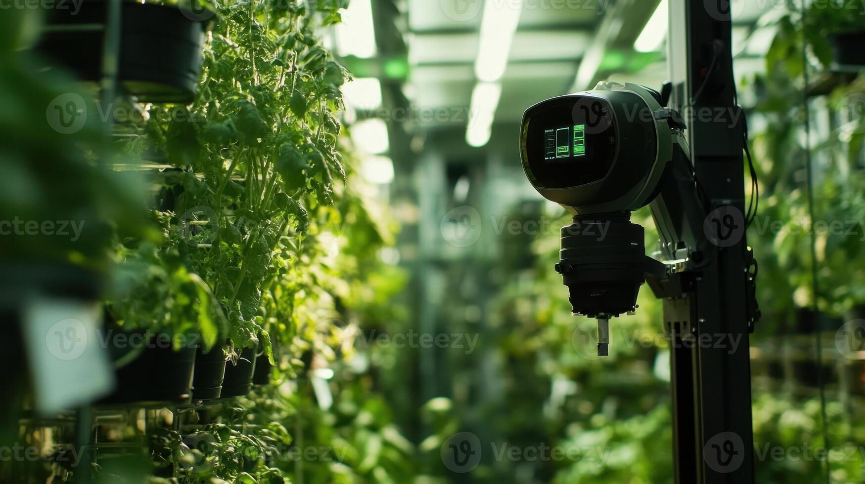 Advanced robotics monitoring indoor plant growth photo