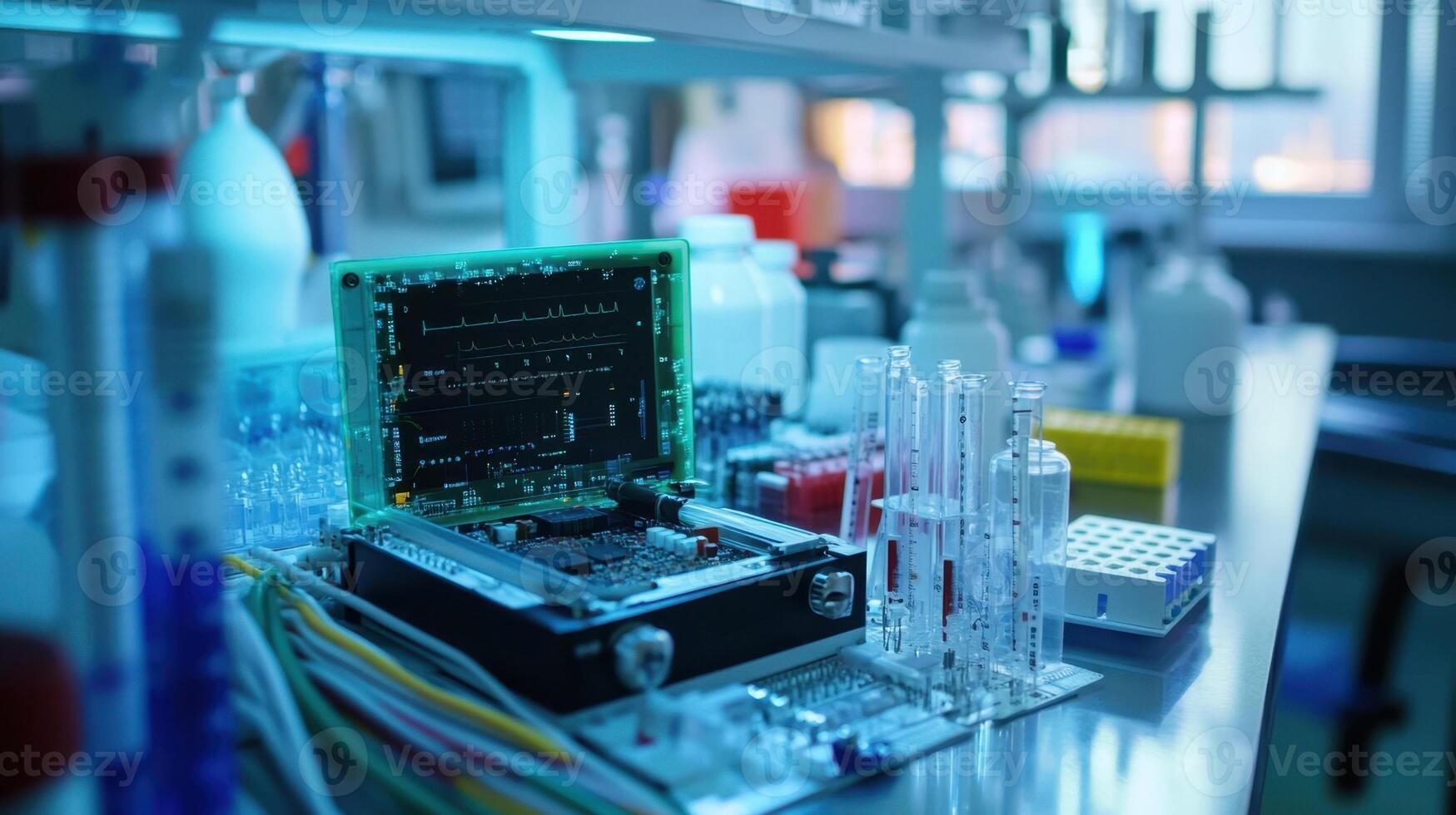 Advanced laboratory equipment in modern science lab photo
