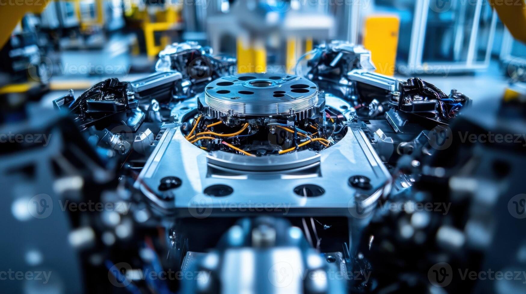 Advanced robotics in high tech manufacturing facility photo
