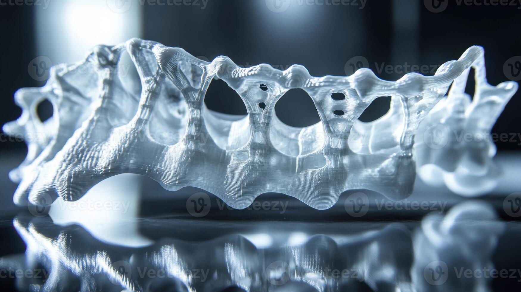 Intricate 3d printed structure in scientific study photo