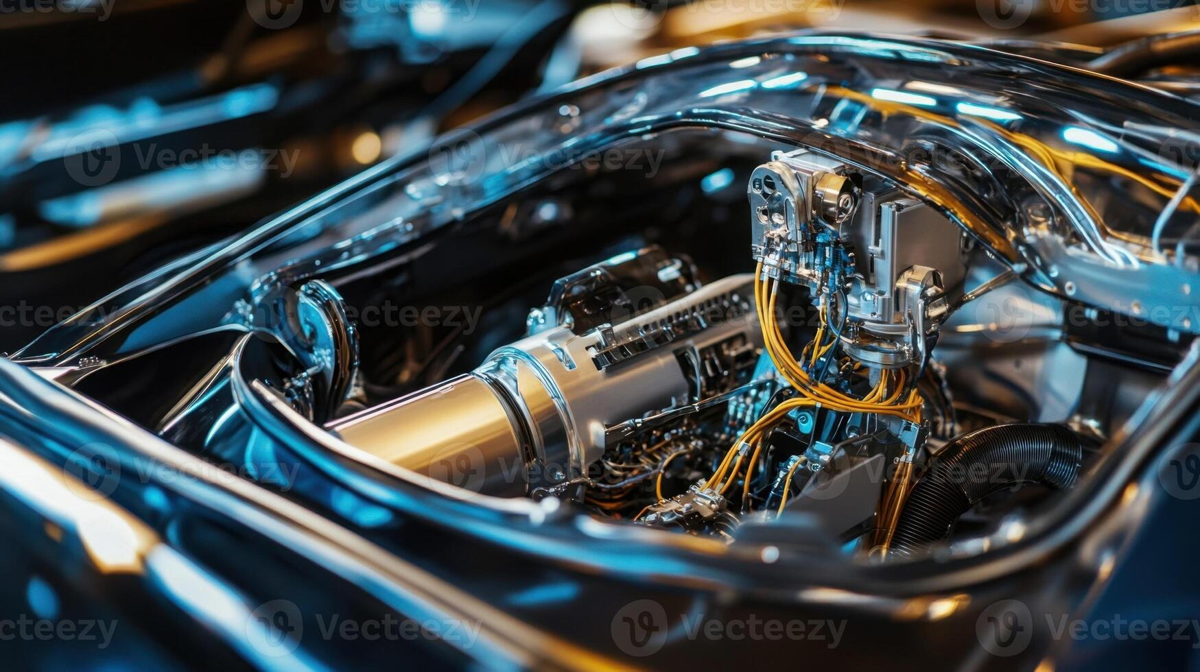 High tech engine components in modern machinery photo