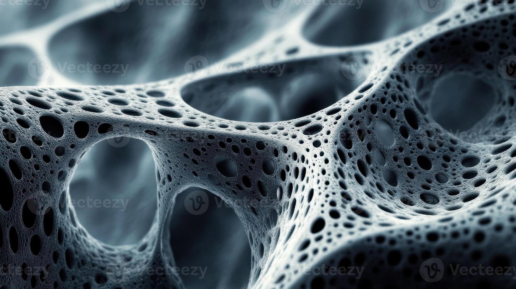 Detailed view of porous structure in scientific study photo
