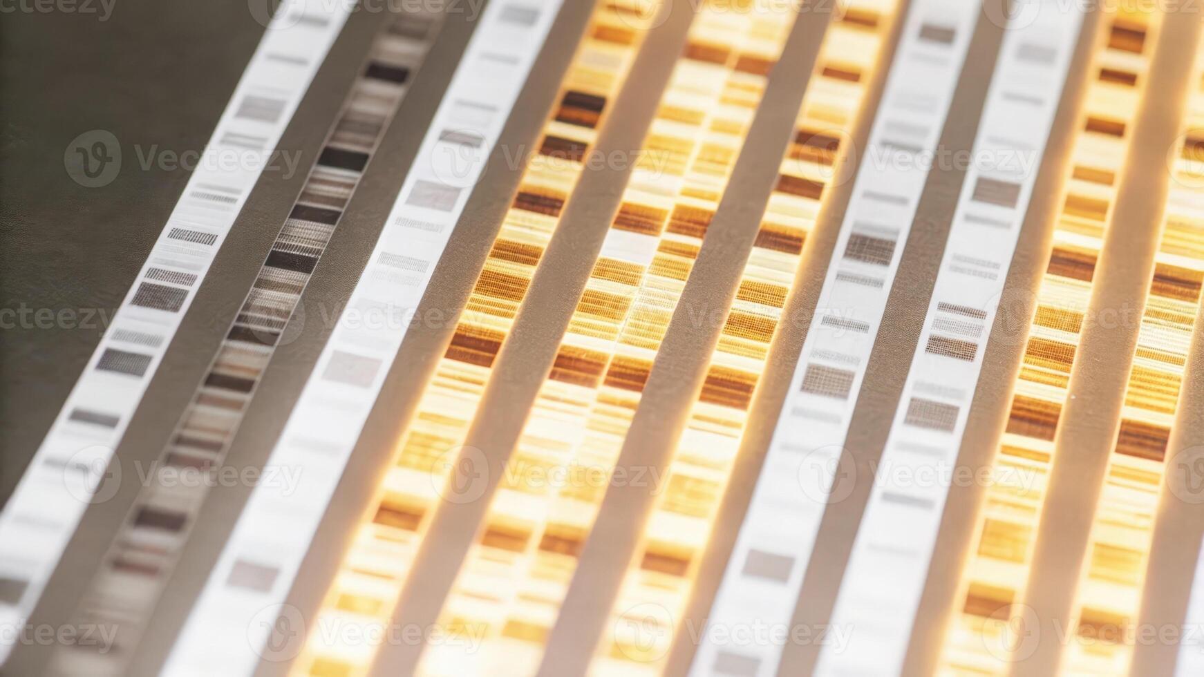 A luminescent representation of human genetic markers with highresolution details of SNPs single nucleotide polymorphisms shimmering in a spectrum of colors.. photo