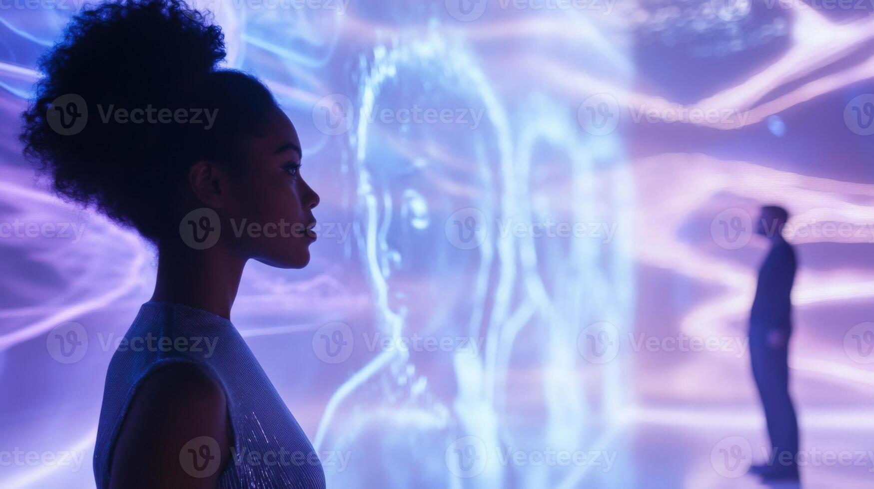 Futuristic filmmaking with digital projections photo