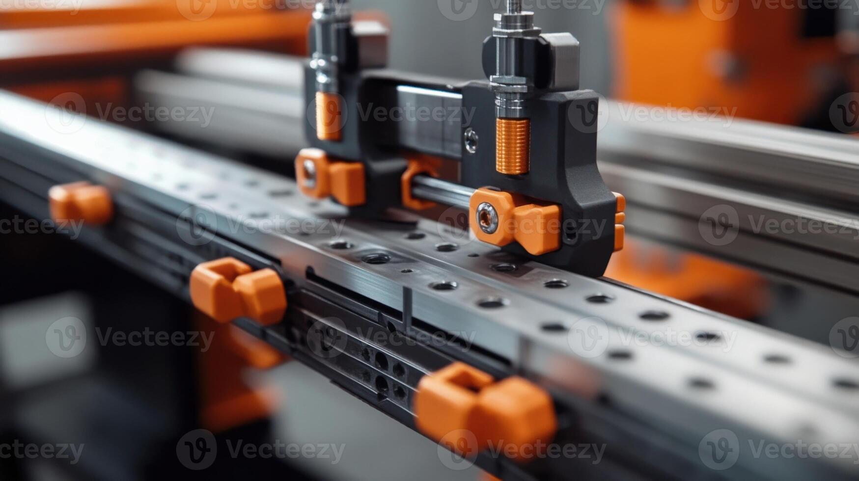 A hightech clamping device showcasing a series of interlocking components demonstrating the capability to adapt to diverse textures and contours effectively securing multiple accessorie photo