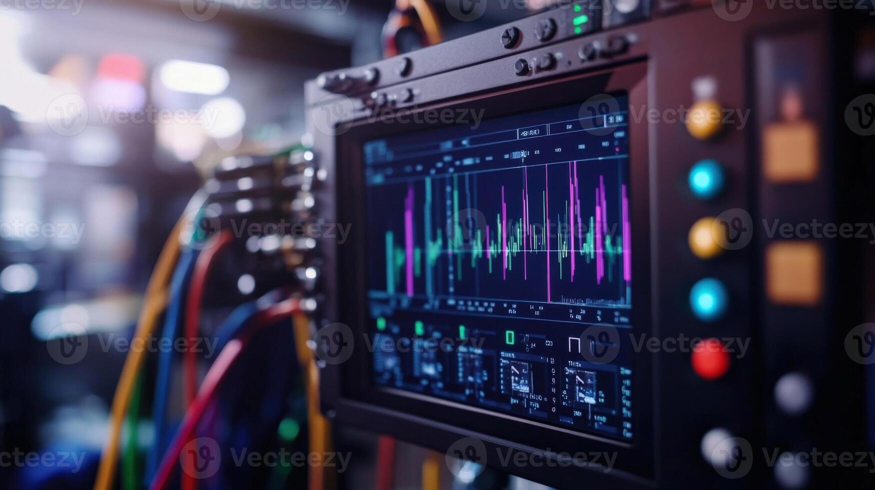 Professional film production audio monitoring setup photo