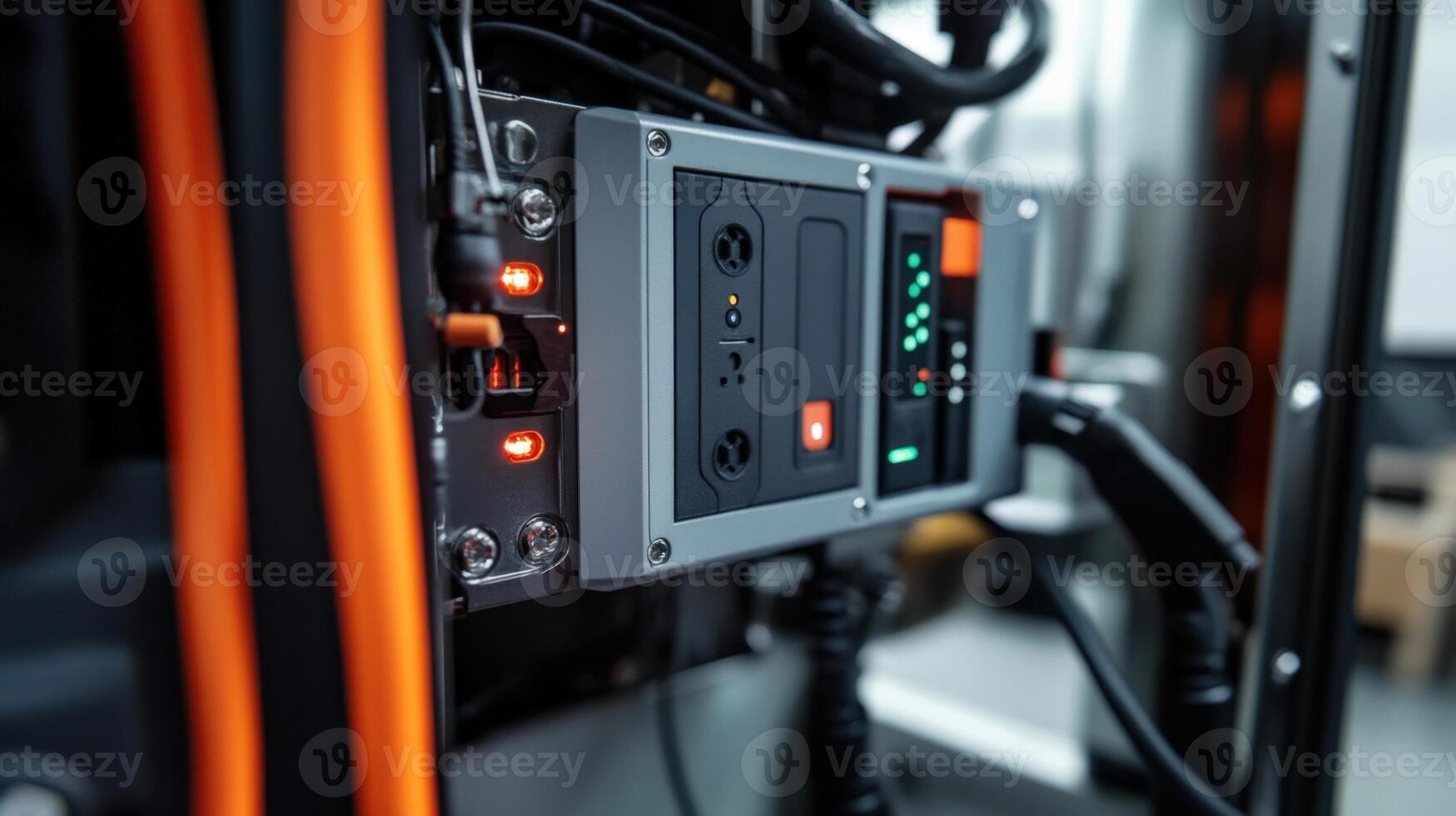 Advanced filmmaking equipment with power connections photo