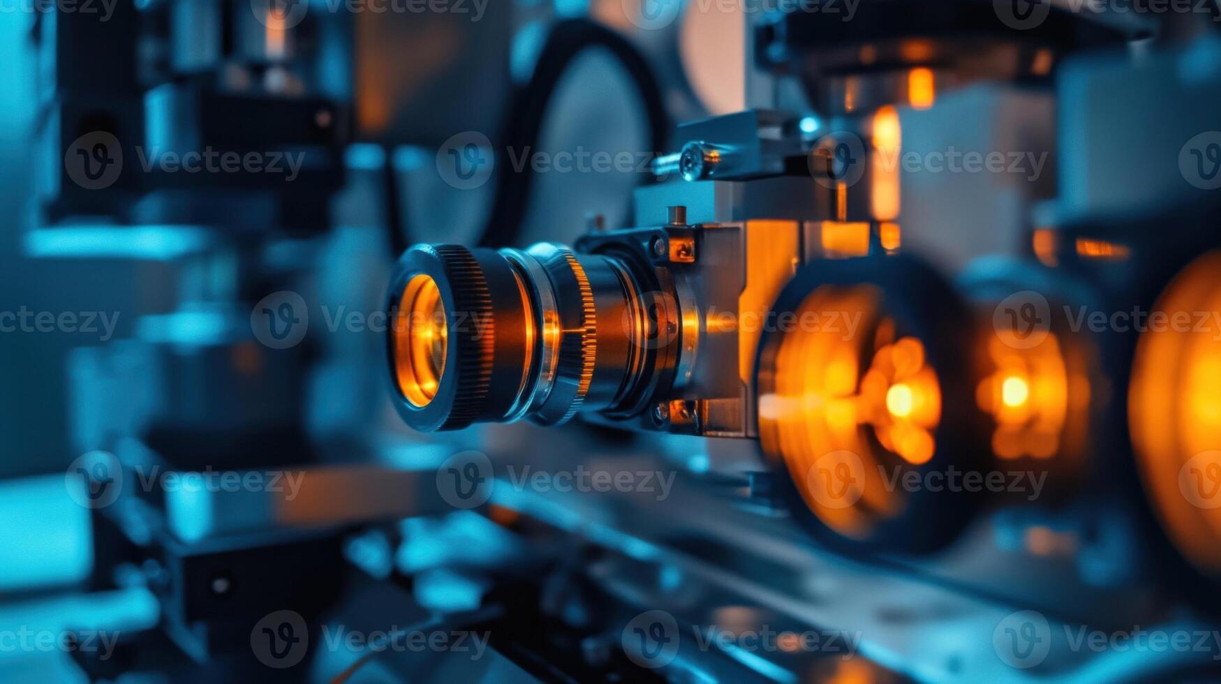 A closeup of the infrared sensor array of a camera emphasizing its intricate components and thermal imaging technology that enables precise temperature detection in various filmin photo