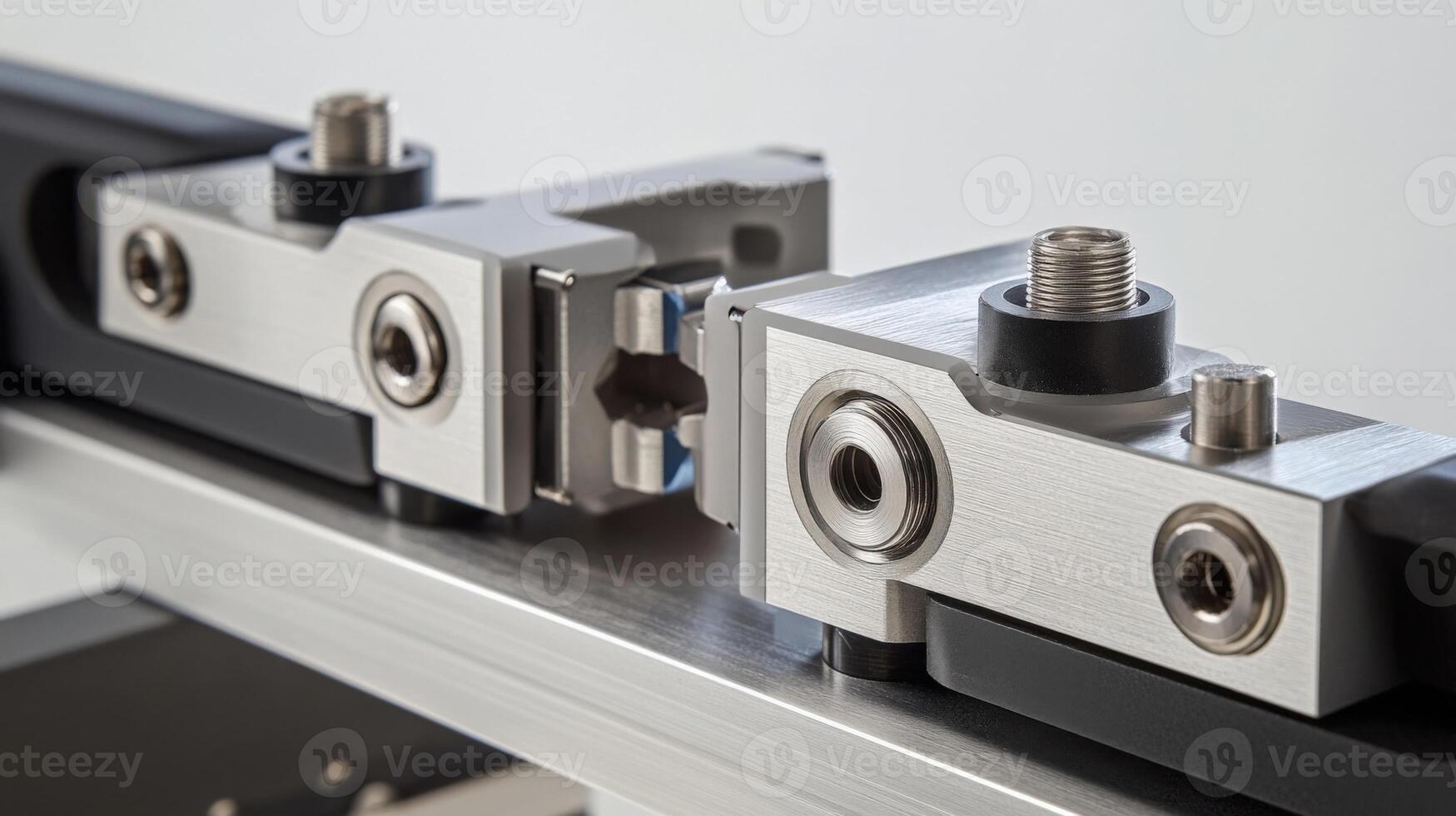 Professional filmmaking equipment featuring a brushed metal quick release plate photo