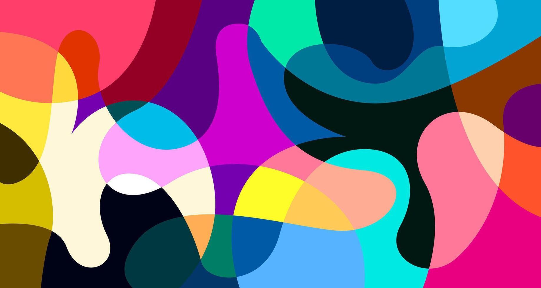 Abstract colorful abstract background with many shapes vector