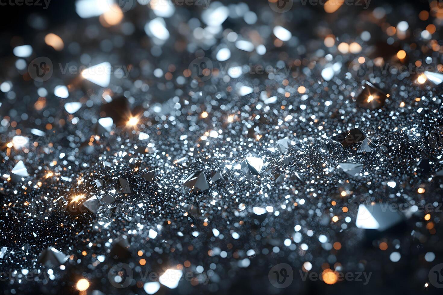 Glittering Metallic Shards and Light Reflections for Glamorous Background Design photo