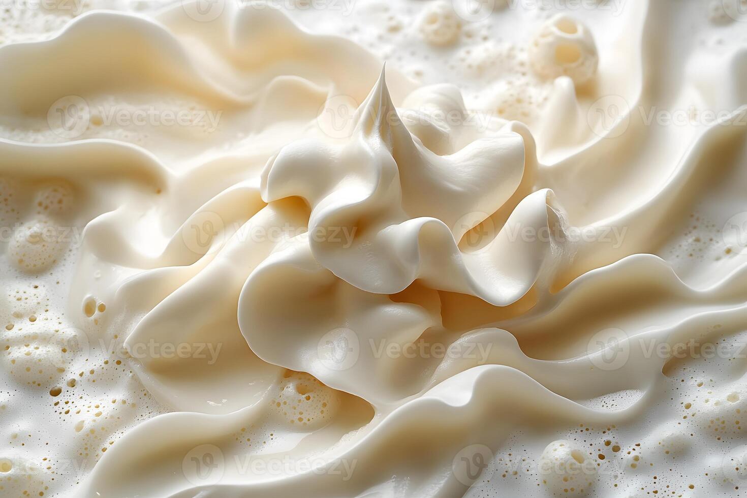 Creamy Textured Swirls for Culinary Design and Food Art Concepts photo