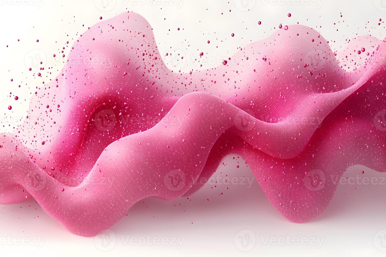 Abstract Pink Wave with Dynamic Particle Movement for Modern Design photo