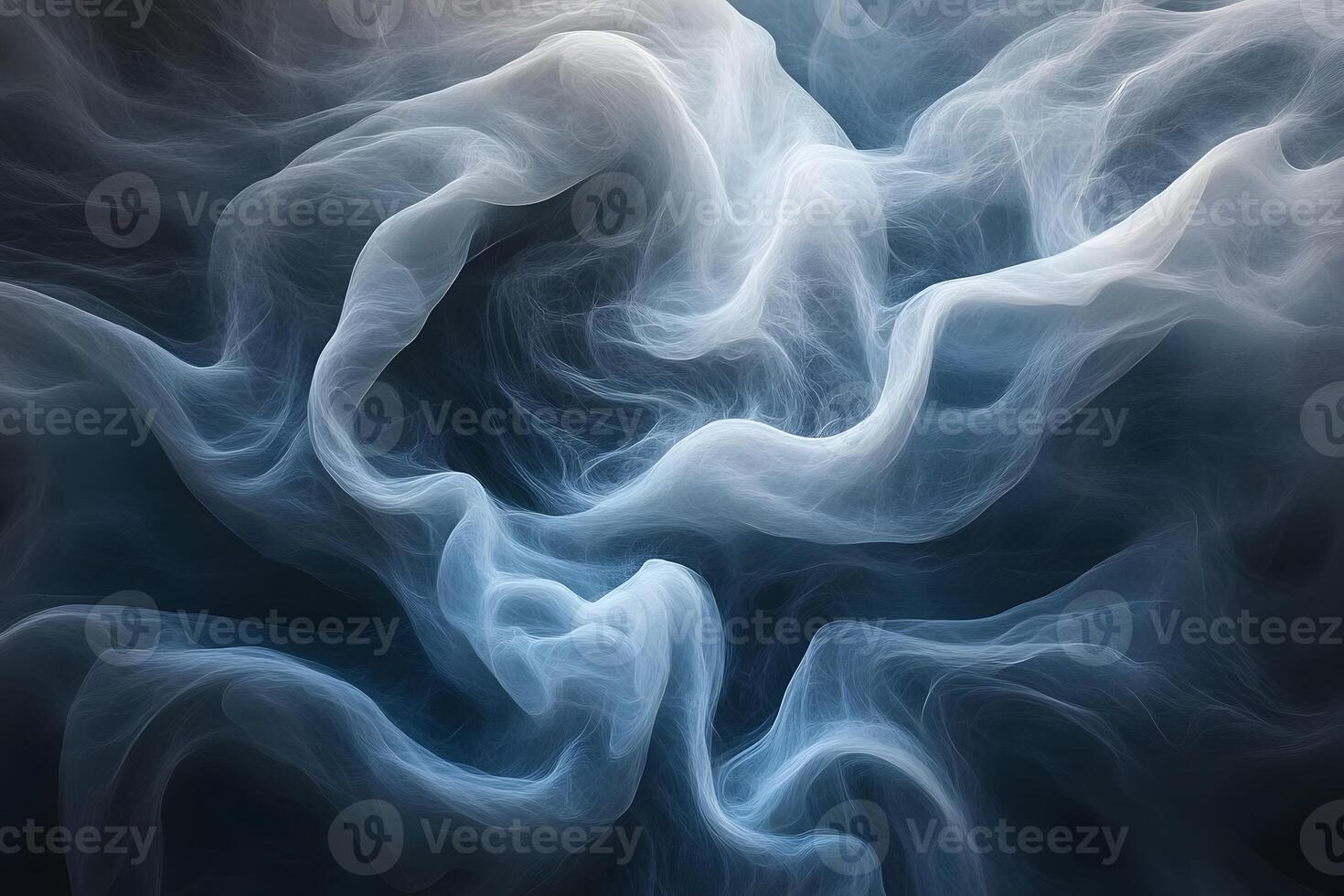 Abstract Swirling Smoke Effect - Ethereal Blue and White Misty Waves for Digital Art photo