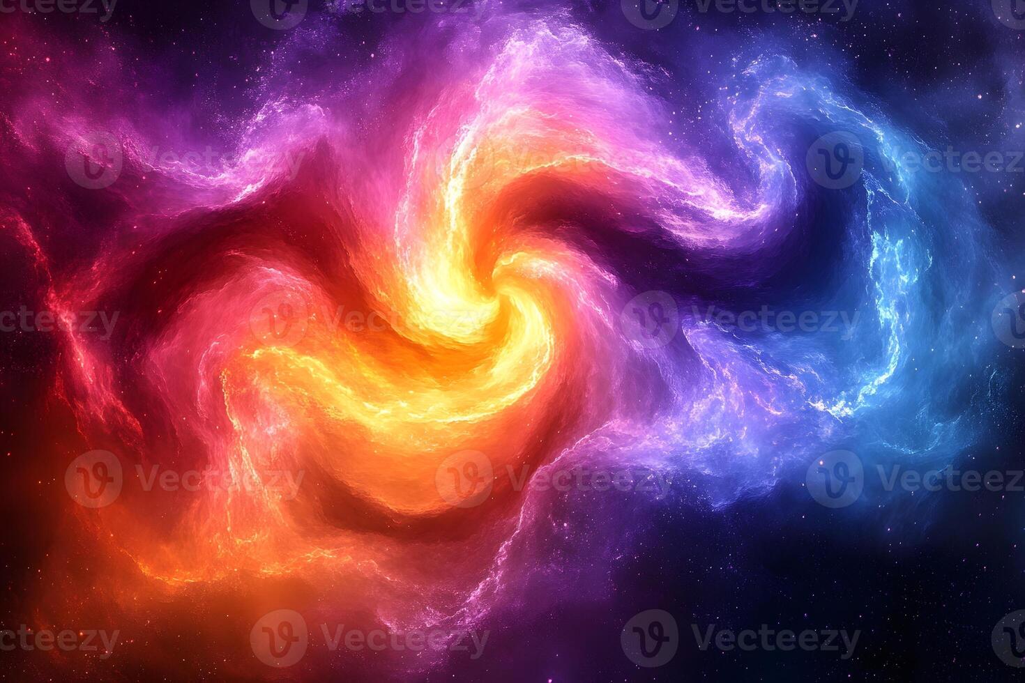 Vibrant Cosmic Swirl Abstract Nebula in Space for Design and Inspiration photo