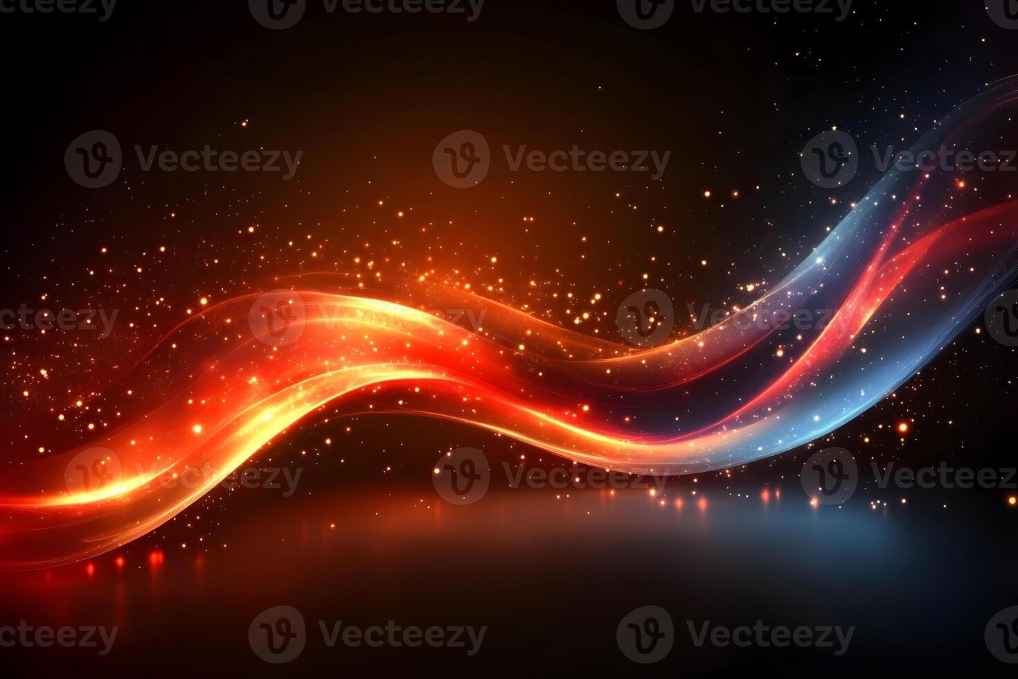 Vivid Abstract Wave of Colorful Light Streaks in Motion for Digital Art Design photo