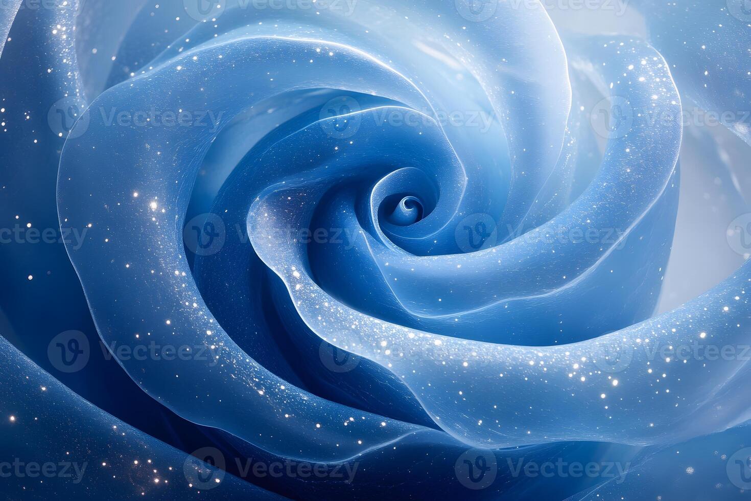 Ethereal Blue Rose Petals with Sparkling Elegance for Nature Art and Design photo