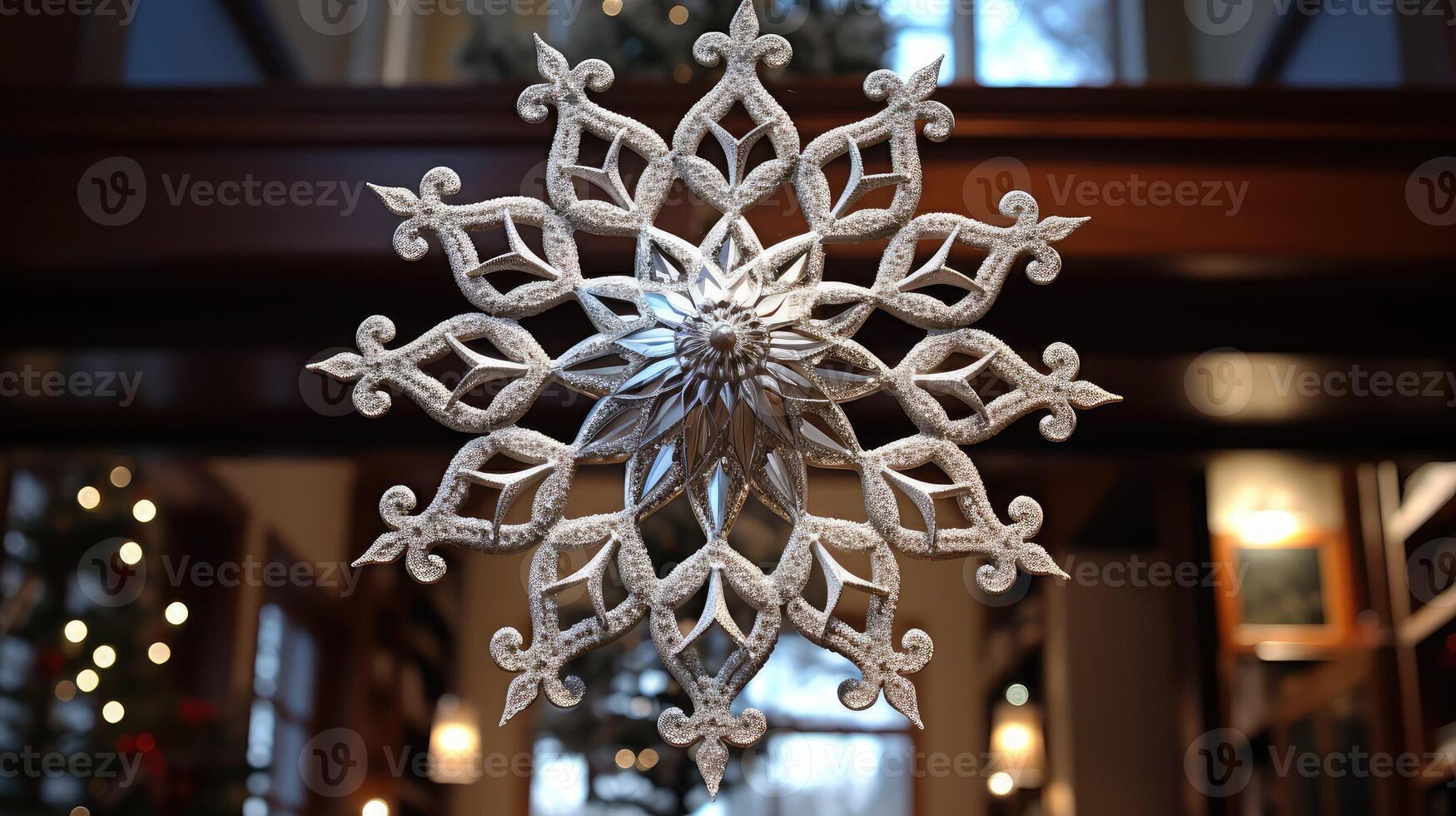 snowflake christmas tree topper photo