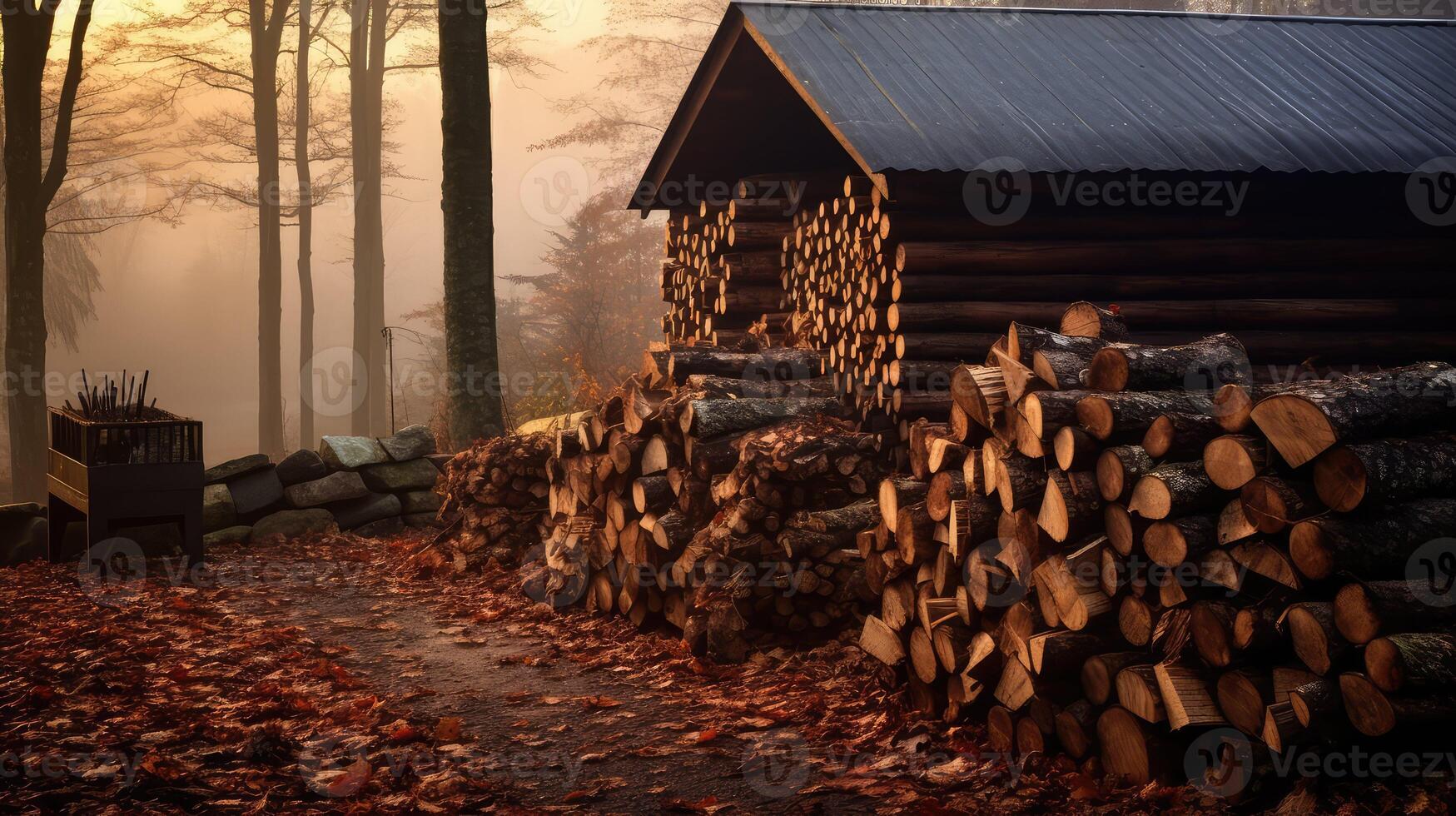 serenity fall background wood photo