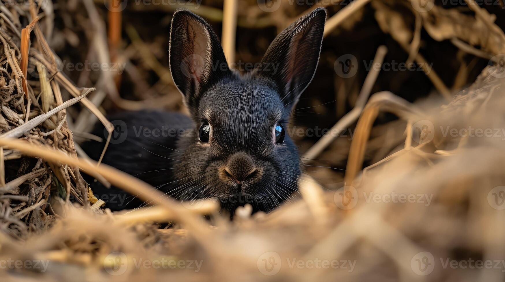 content black rabbit photo