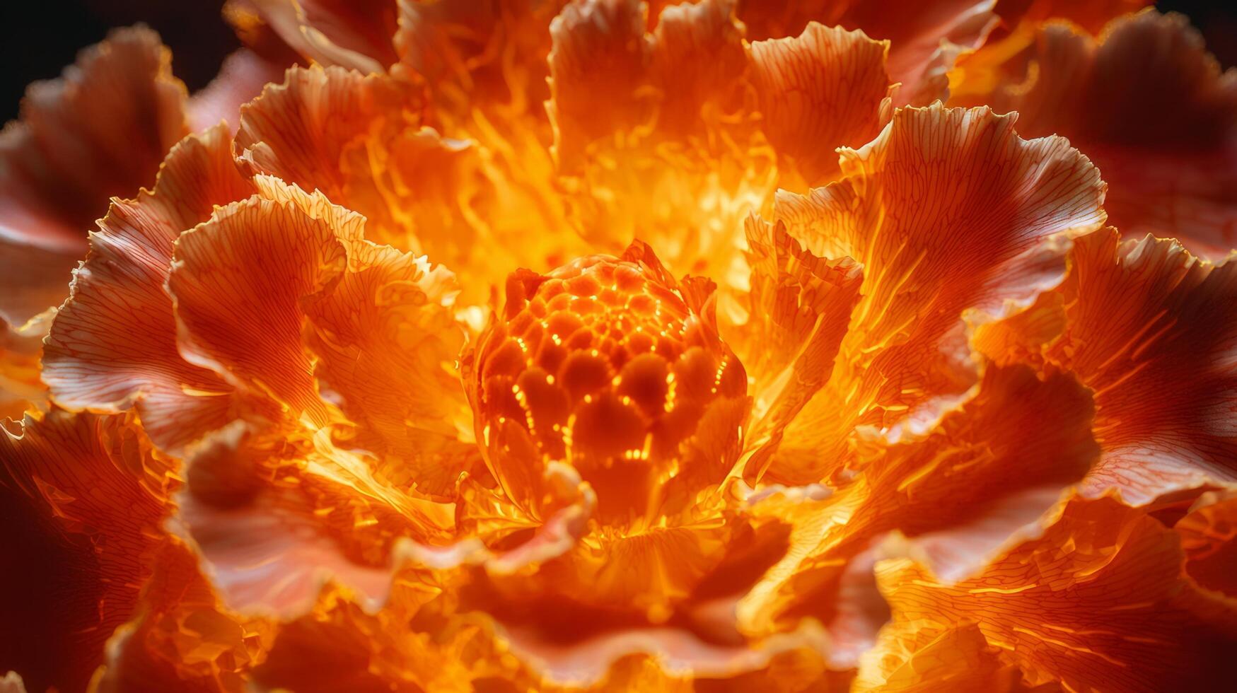 A close up of an orange flower photo