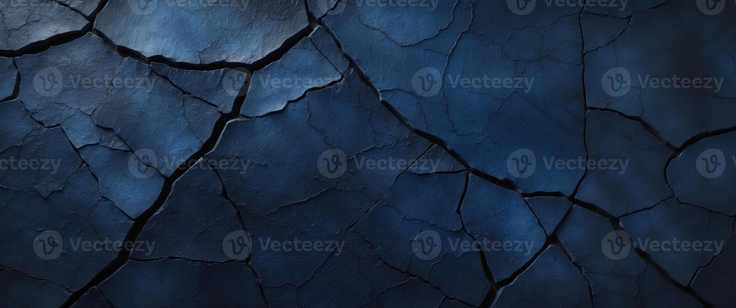 Abstract dark blue cracked texture background photo