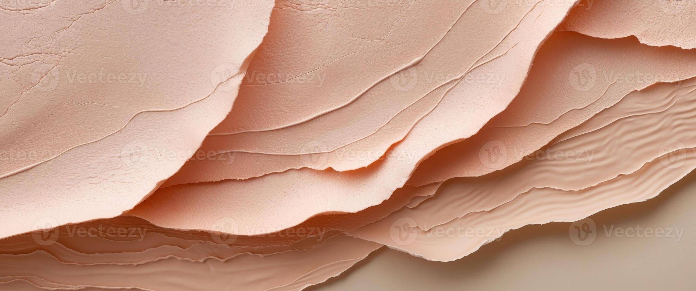 Textured Layers of Light Peach Colored Surface from Skin Variation photo