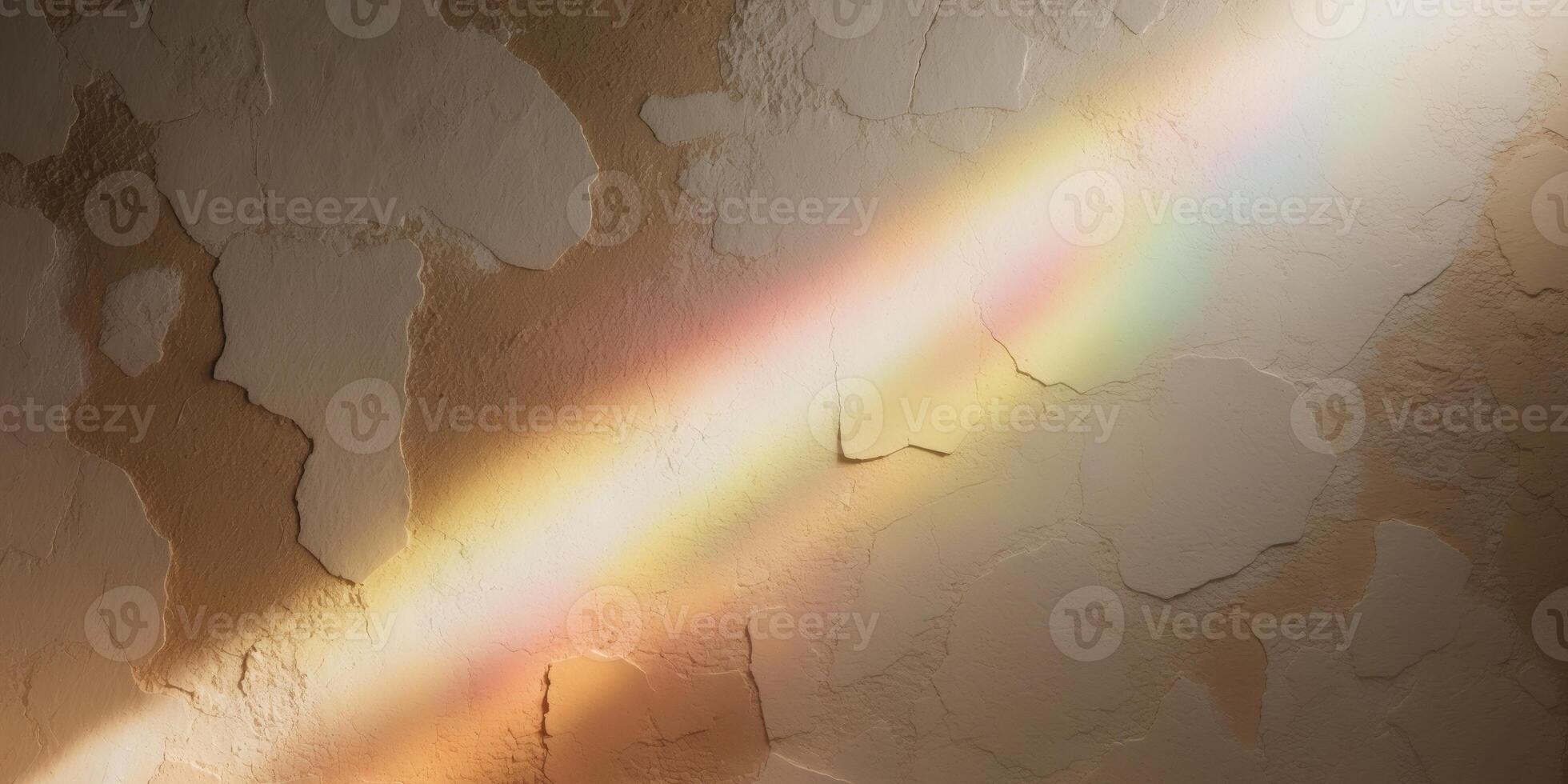 Vintage spectrum light beam on textured background. photo