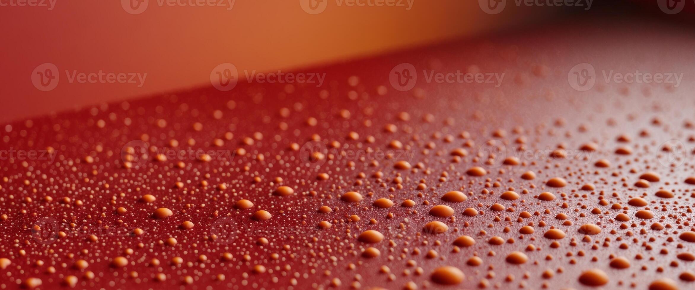 Red and orange surface with many small dots. photo