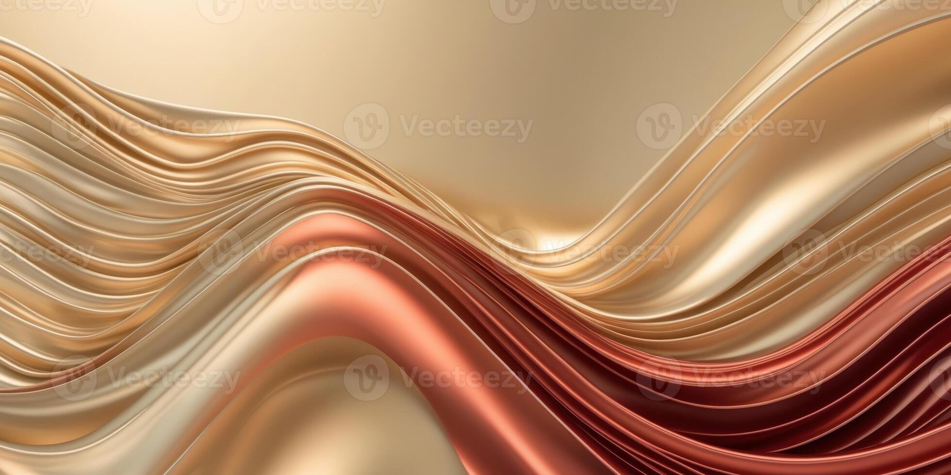 an exquisite golden abstract backdrop with flowing wavy lines in different tones of gold and red forming a modern and energetic design photo