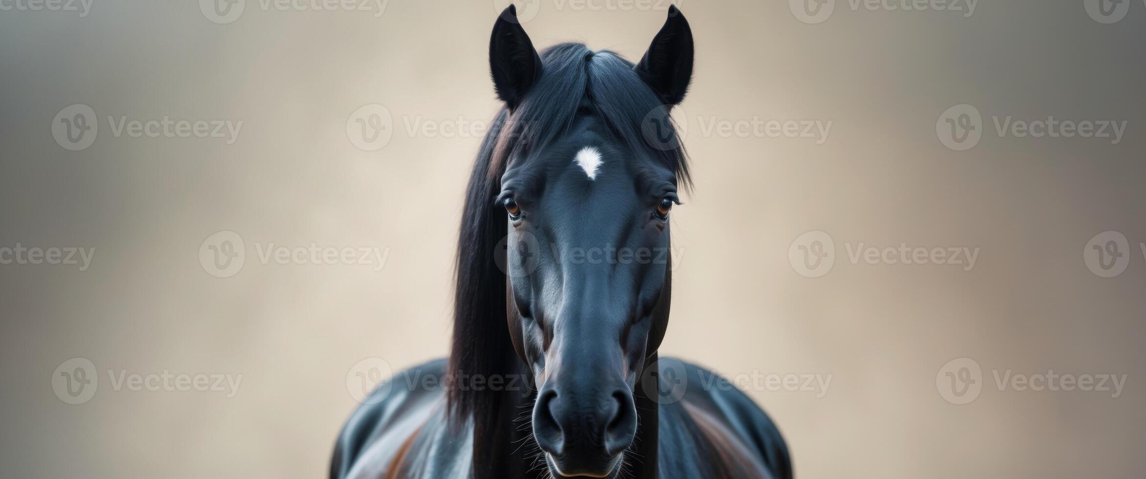 Intense Gaze of a Horse - Ideal for Animal Lovers and Equestrian Enthusiasts. photo