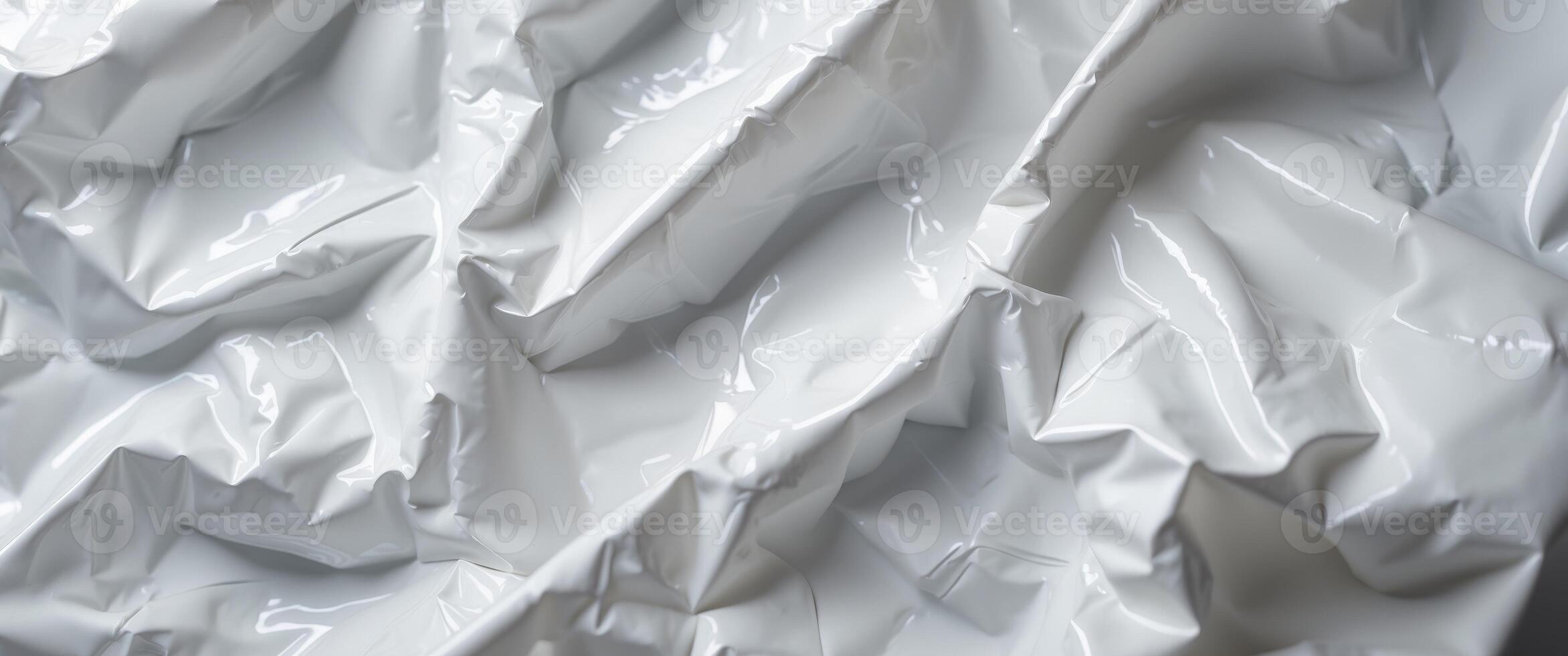 Crumpled White Plastic Texture Background photo