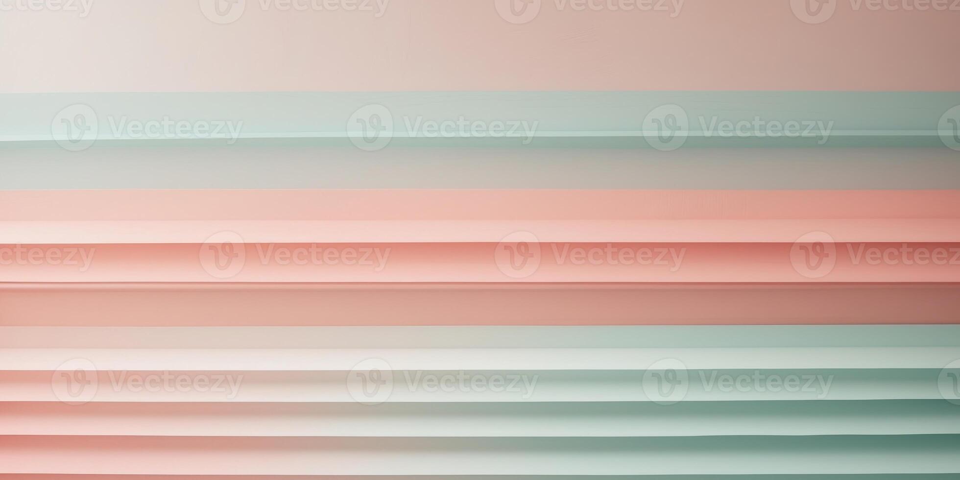 Elegant pastel coral and mint horizontal lines create a soothing backdrop for design and decor inspiration. photo