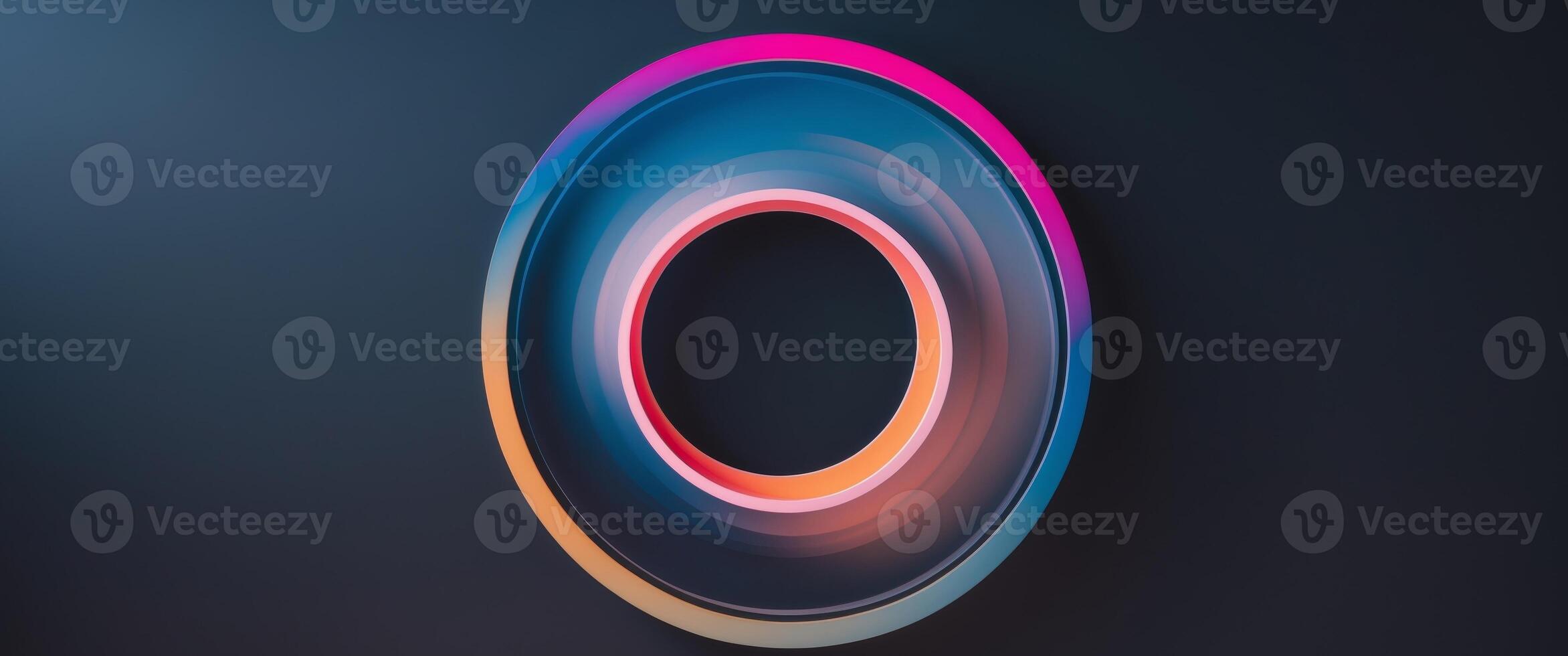 Colorful circular graphic design on dark background photo