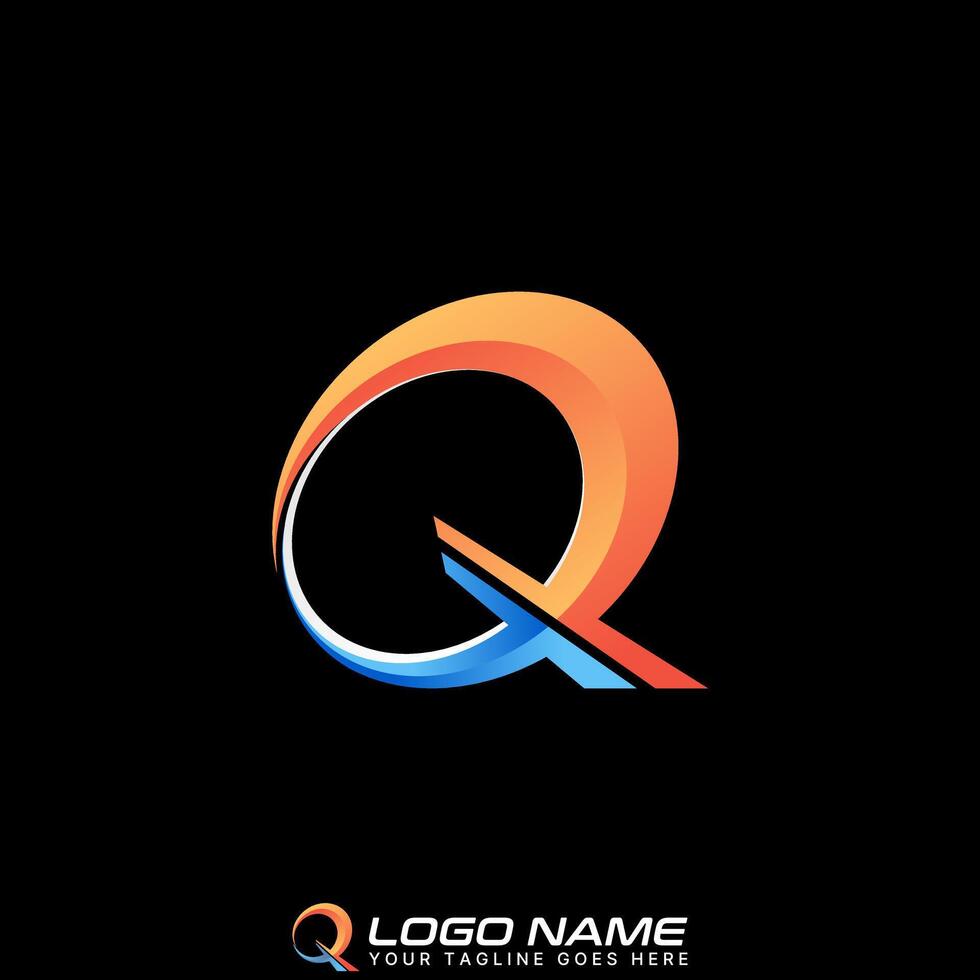 Logo design graphic concept creative premium stock image graphic initial TQ QT TT font circle italic techno sport science monogram typography vector