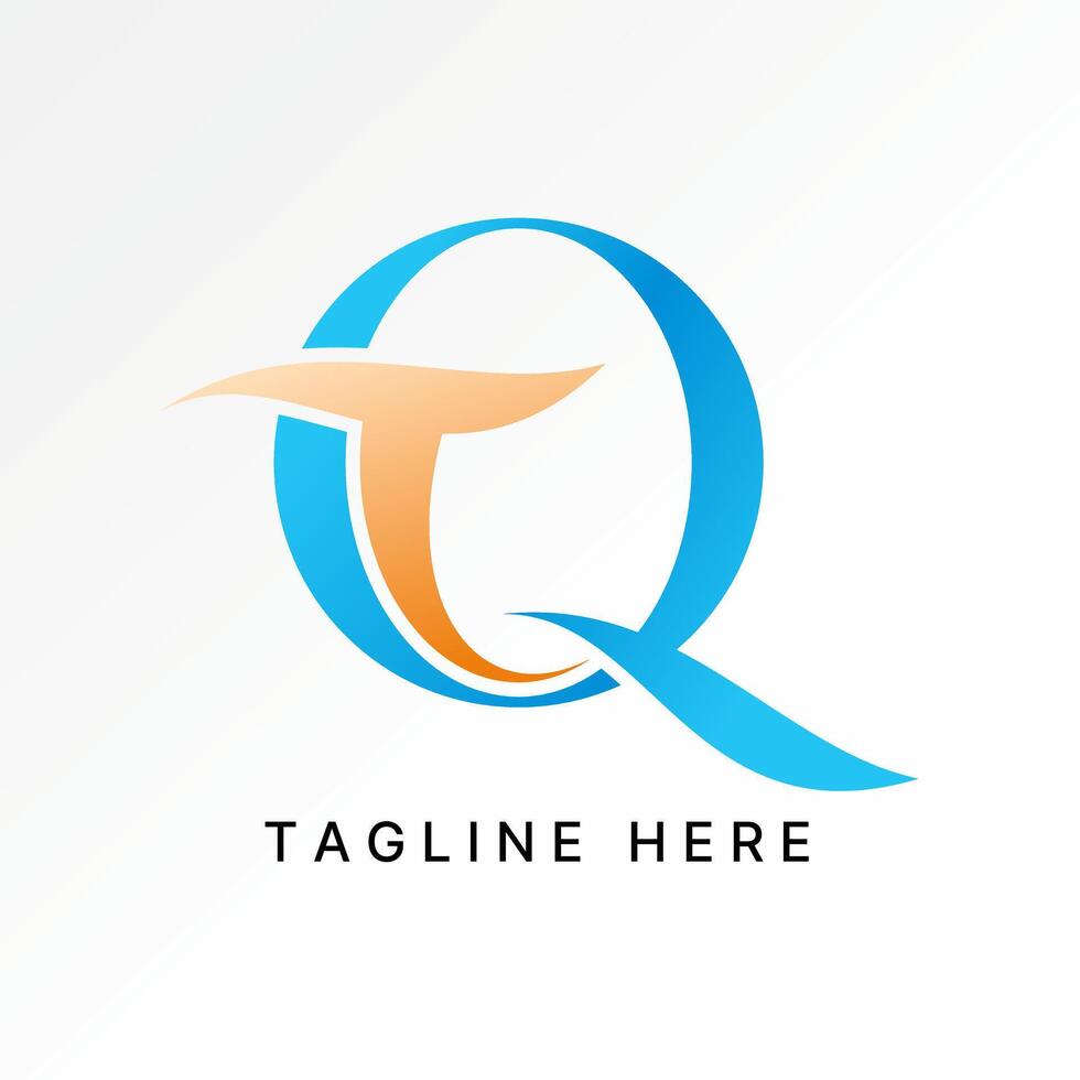 design graphic concept creative premium stock image graphic initial TQ QT font techno modern sport science to monogram typography branding vector