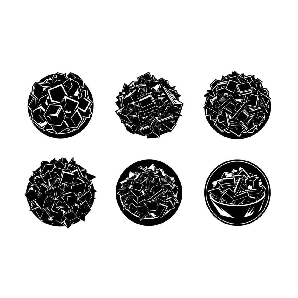 Metal Scraps Icon High-Quality for Recycling and Industrial Design vector