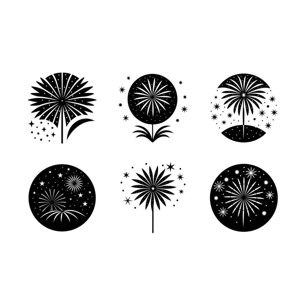 firework icon for festive celebrations and night sky-themed designs vector