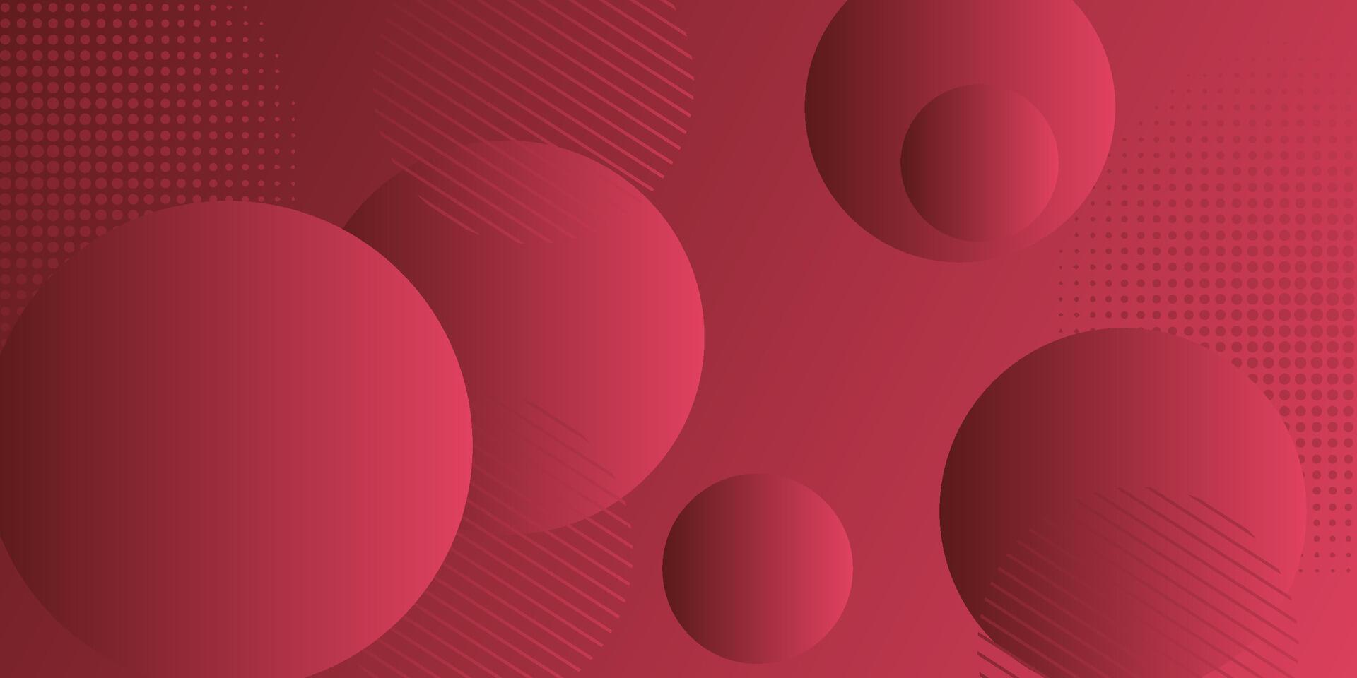 Dynamic colorful red gradient 3D abstract background with circle and line pattern. Red gradient colorful background. Eps10 vector