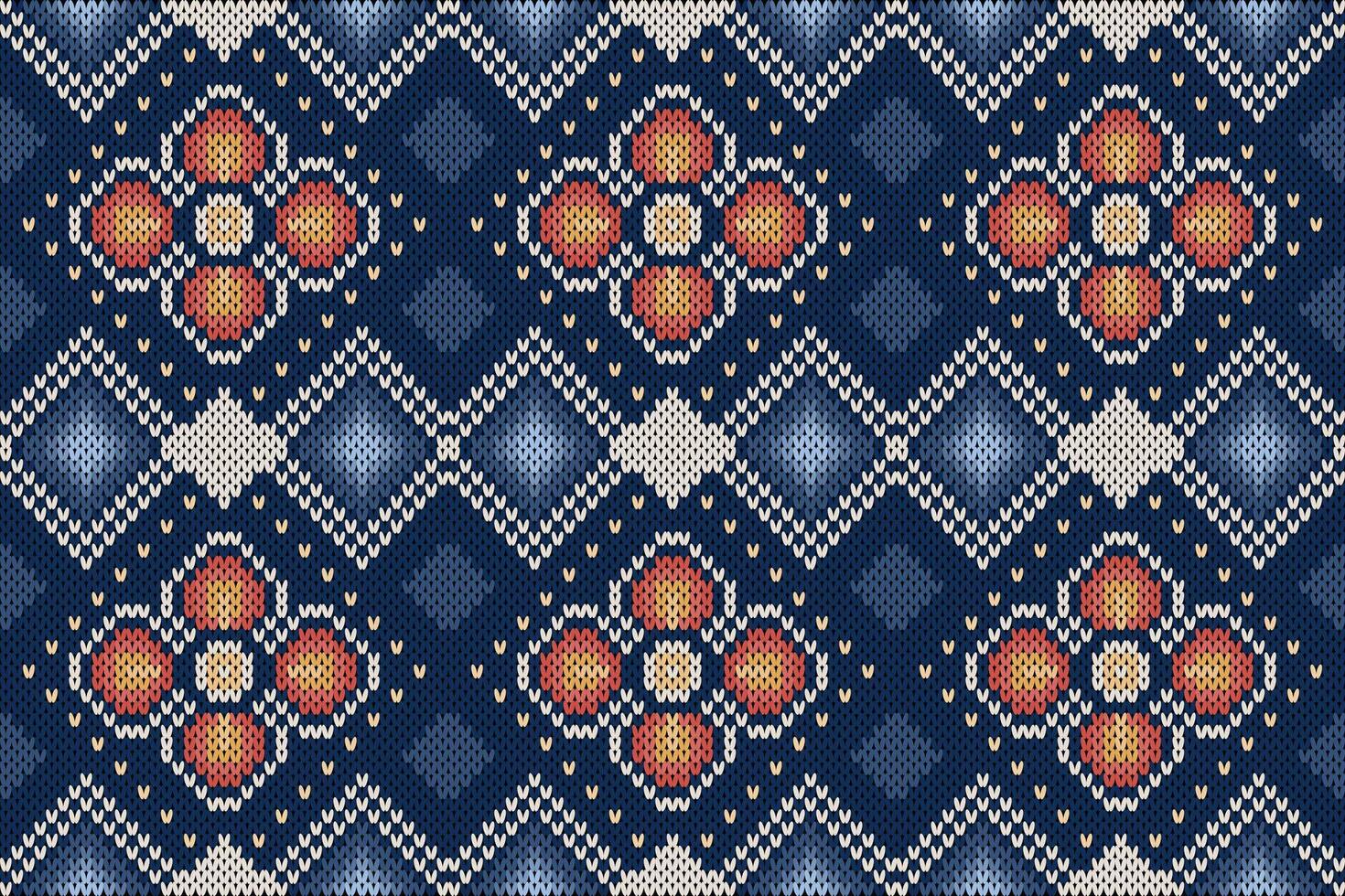 Beautiful knit pattern for background or wallpaper. vector