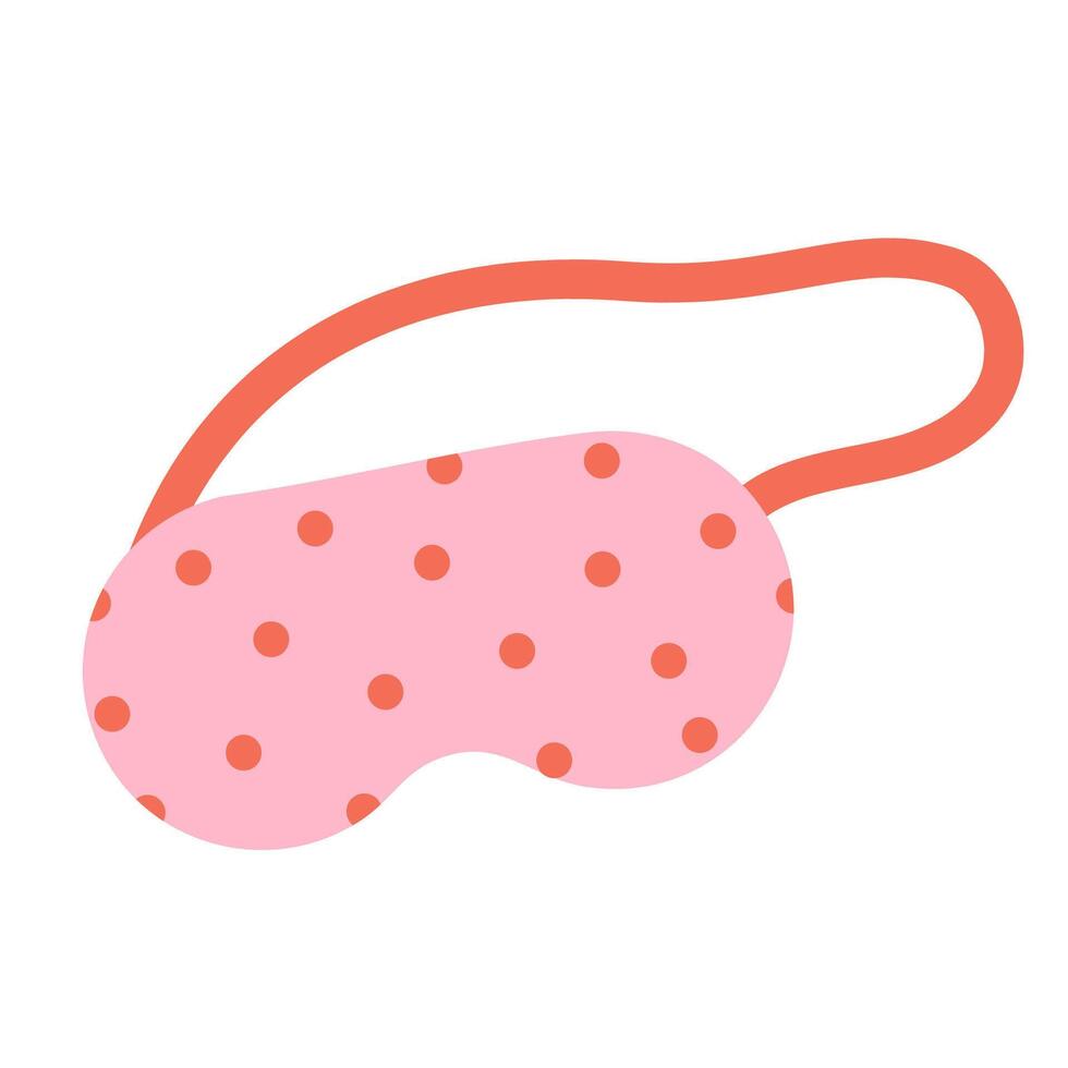 Hand drawn sleep mask isolated on white background vector