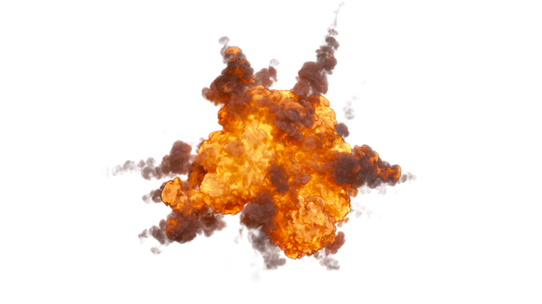 Bomb, Explosion concept design with fire png